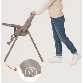 lionelo Linn Plus Hochstuhl Baby 2 in 1 bis 15 kg, Kinderhochstuhl mit Liegefunktion ab Geburt, Klappbar, Rollen, Einhandverstellung, 6 Hoehenstufen, 3 Rueckenlehnenpositionen, Spuelmaschinentablett