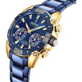 Festina Chrono Bike Connected 45 mm blau/gold