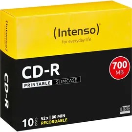 Intenso CD-R 700MB 52x bedruckbar 10er Jewelcase
