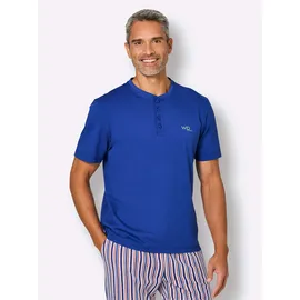 wäschepur Schlafanzug-Shirt Blau 52/54