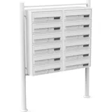 Wiltec 12er Briefkastenanlage Weiß