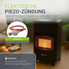 Juskys GS42US Gasheizstrahler 4,2 kW Schwarz