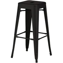 Livetastic Barhocker-Set, Schwarz, Metall, eckig, 43x76x43 cm, abwischbar, Stühle