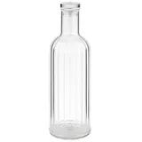 APS Flasche -STRIPES-, Ø 9 cm, H: 28,5 cm, 1 Liter, MS, Silikon, transparent