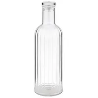 APS Flasche -STRIPES-, Ø 9 cm, H: 28,5 cm, 1 Liter, MS, Silikon, transparent