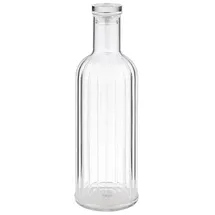APS Flasche -STRIPES-, Ø 9 cm, H: 28,5 cm, 1 Liter, MS, Silikon, transparent