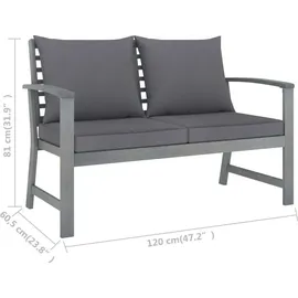 vidaXL Garten-Lounge-Set 4-tlg. grau/dunkelgrau 311825