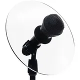 Sound Reflect Series Schallschutz für Hörner Ideal für XLR-Mikrofone – Acryl-Plexiglas – Schallabweiser für Trompete, Posaune, Saxophon – für Heimpraxis, Live-Auftritte (26,7 cm Durchmesser)