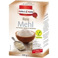 Müllers Mühle Reis Mehl zum Kochen Backen und Verfeinern 500g
