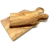 Olivenholz-erleben Schneidebrett-Set Olivenholz 2-tlg. 10 x 23 cm Braun