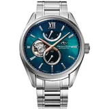 Orient Star RK-BY0001A M34 F7 Semi-Skelettiert Herren Metall Band Blau Grün Neu