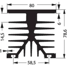 FISCHER ELEKTRONIK SK 89 75 KL SSR - Kühlkörper, 75 mm, Alu, K/W