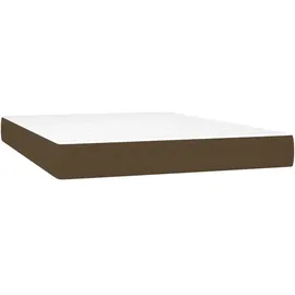 vidaXL Boxspringbett mit Matratze Dunkelbraun 140x200 cm Stoff1367581