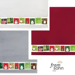 framsohn Geschirrtuch Frottier 'Xmas Motive' 50 x 50 cm (Farbe: Weiß)