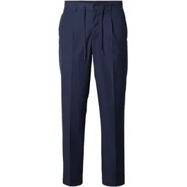 Selected Homme Herren Hose SLH190-REG TAPERED LEROY PLEAT Tapered Fit Schwarz L