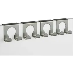 Haushalt International 4er Set Türhaken Kleiderhaken Türgarderobe
