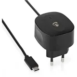 Nedis WCHAC300ABK Usb-c-ladegerät One Size - Schwarz