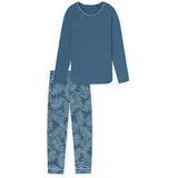 SCHIESSER Pyjama lang - Comfort Nightwear (2 tlg) schlafanzug schlafmode bequem blau 44