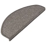 Floordirekt Karat Stufenmatte Ponto Pflegeleicht Grau 23,5 x 65 cm Halbrund