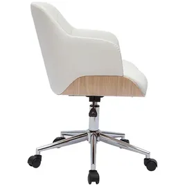 miliboo Design-Bürostuhl Kunstleder Weiß