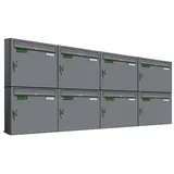 AL Briefkastensysteme Basic Briefkasten RAL 9006 Weiss Aluminium für Post A4 wetterfest Artikelnummer: 431P8EA4P9006