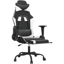 vidaXL Gaming-Stuhl Kunstleder Schwarz und Weiß