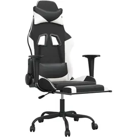 vidaXL Gaming-Stuhl Kunstleder Schwarz und Weiß