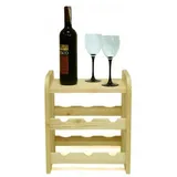 Proregal Weinregal PINOTWINE C HxBxT 36x34,4x26,5cm 6 Flaschen Massives Kiefernholz Natur unbehandelt