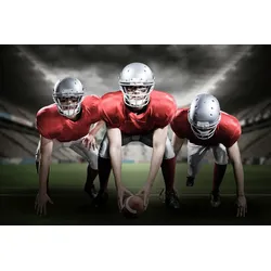 Fototapete PAPERMOON "Football Spieler", bunt, B:3,50m L:2,60m, Vlies, Tapeten
