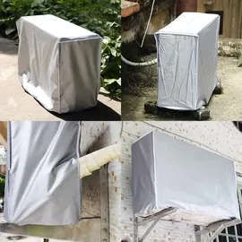 ELLE Wasserdichte Außenklimaanlagen Schutzhülle 86 x 32 x 56 cm Silber