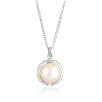 Elli Perlenkette Synthetische Perle Rund Klassik 925 Silber silberfarben