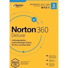 NortonLifeLock Norton 360 Deluxe 25 GB 3 Geräte 1 Jahr ESD ML Win Mac Android iOS
