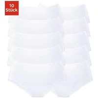 PETITE FLEUR Hüftslip PETITE FLEUR, Damen, Gr. 48/50, weiß, Single Jersey, Obermaterial: 95% Baumwolle, 5% Elasthan, unifarben, Unterhosen, aus elastischer Baumwolle, Topseller