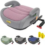 Jovikids Sitzerhöhung Auto Kinder ISOFIX, ECE R129 Kindersitzerhöhung 125-150cm, Verdickter Stoffbezug & Isofix Einführhilfe, Leicht Waschbar