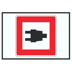Nutzung von Landstromanschlüssen Symbol Schild A1 (594x841mm)
