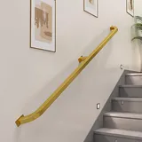 Gorssen 150cm Treppenrohr-Handlauf,Wand-zu-Wand-Haltegriff für ältere Kinder, Schmiedeeisen-Handlauf,Antirutsch-Treppenhandlauf - für den Innen- und Außenbe