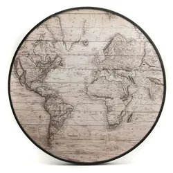 Leinwand Weltkarte rund 70cm - Braun Rund Amadeus 70x4 cm