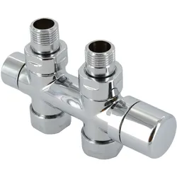 Zehnder Design Line Anschlussarmatur Typ O, Durchgangsform, Anschluss 5 cm