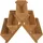 Mendler Pflanztreppe HWC-O15 56 x 56 x 70 cm Braun