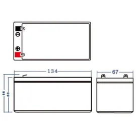 Green Cell GC AGM43 3,4Ah | Blei-Vlies-Akku, AGM 12V 3,4 Ah