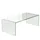 Costway Couchtisch Transparent Glas 108 x 50 x 35 cm