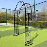 Rytgdxss Rosenbogen 140x40x230cm Gartenbogen aus Metall Robuster Metallbogen für Kletterpflanzen, Rosenbogen, Gartenbogen für Eingang, Hochzeit, Garten, Pavillon,Schwarz-B