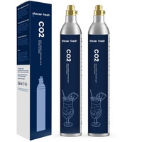 GLACIER FRESH Universal 425g(60L) Co2 Zylinder Kohlensäure Flasche, Gewindeanschluss Co2 Zylinder für Wassersprudler (2PC)