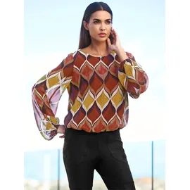 Heine Druckbluse orange 34