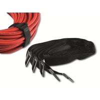 ChiliTec Kabelbinder Klettband Klettverschluss mit Öse | 80cm lang 3cm breit I Sicheres Verstauen von Kabel und Leitungen I 5er Pack Schwarz