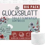 glücksblatt Toilettenpapier SAMTWEICH mit Vanilleduft 4-lagig 56 Rollen x 130 Blatt