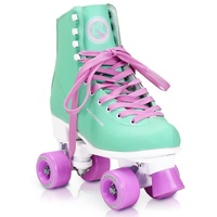 Nils Extreme Rollschuhe für Damen Mädchen und Kinder NQ8400S - Quad Roller aus Kunstleder – Disco Skates - Rollerskates 37 - Minze