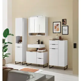 BASIC by Balculina Waschbeckenunterschrank Denver 80 x 60 x 35 cm Weiß