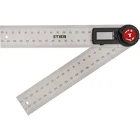 Stier Digitaler Winkelmesser SDW 200 LCD-Display ±0,3° rostfreier Stahl 200 mm