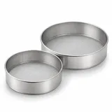 Edelstahl Pollensieb Set – Feines Sieb 20 cm + 15 cm Küchensieb im Stapelbaren Doppelpack – 150 Mesh Mehlsieb für feine Pulver wie Mehl, Puderzucker & Gewürze